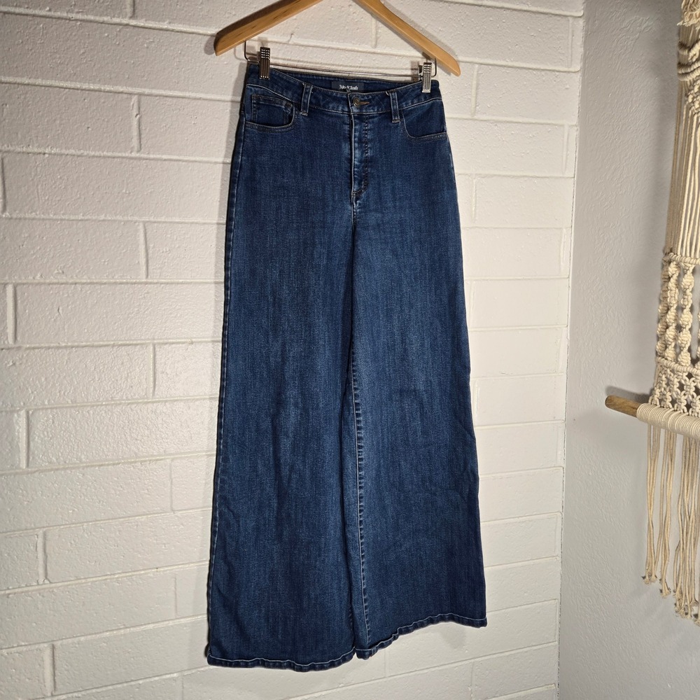 Modcloth 4 27 Wide Leg Jeans Boho Retro‎ Baggy Long Classic Capsule Minimalist